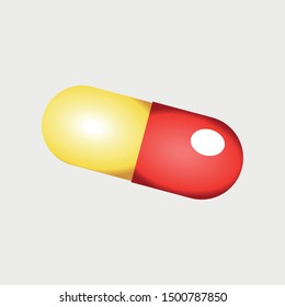 Capsule Icon. Cartoon of Sickle Vector Icon For Web Design Isolated on White Background - Vector