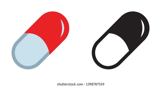 Capsule Icon in Color and Black Version
