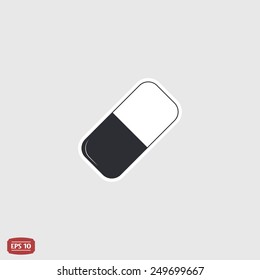 Capsule icon. Flat design style. Made vector illustration