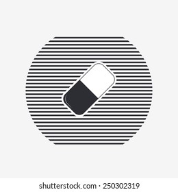 Capsule icon. Flat design style. Made vector illustration