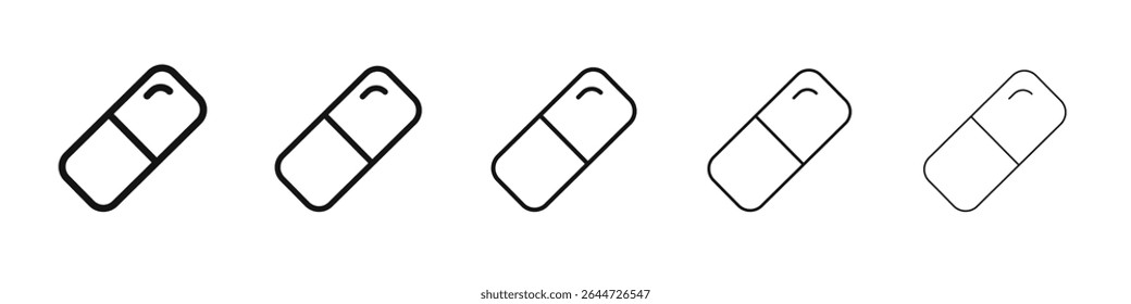 Capsule icon flat illustration set logo