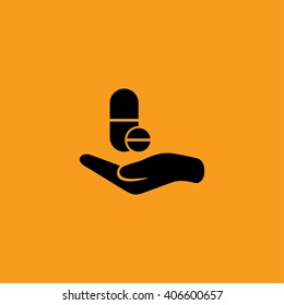 capsule icon flat, capsule icon picture, capsule icon vector