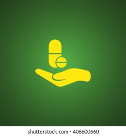 capsule icon flat, capsule icon picture, capsule icon vector