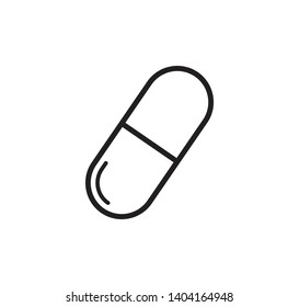 Capsule icon flat style illustration