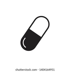 Capsule icon flat style illustration