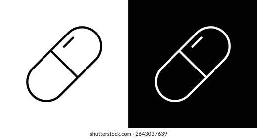 Icono de la cápsula Vector plano del logotipo del estilo. perfecto para los diseños de UI