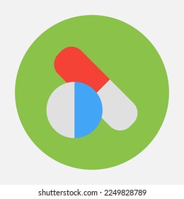 Capsule icon in flat style, use for website mobile app presentation