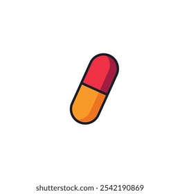 Capsule icon flat vector design