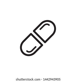 Capsule Icon Flat Vector Illustration 