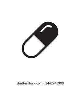 Capsule Icon Flat Vector Illustration 