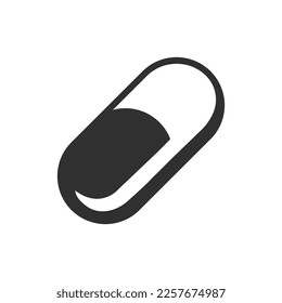 capsule icon of glyph style design vector template
