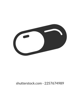 capsule icon of glyph style design vector template