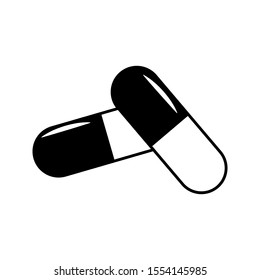 capsule icon illustration. editable vector