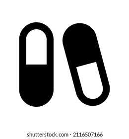 Icono de la cápsula aislado en fondo blanco