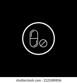 capsule icon isolated white background