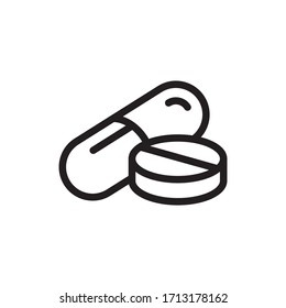 capsule icon line art design