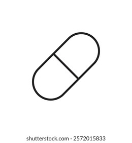 Capsule icon in liner stroke style