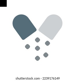 icono de la cápsula logotipo vector de estilo plano