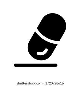 icono de la cápsula o logotipo símbolo de signo aislado ilustración vectorial - iconos vectoriales de estilo negro de alta calidad
