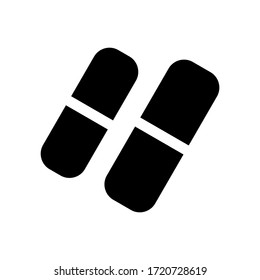 capsule icon or logo isolated sign symbol vector illustration - high quality black style vector icons
