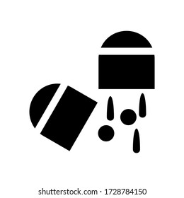 icono de la cápsula o logotipo símbolo de signo aislado ilustración vectorial - iconos vectoriales de estilo negro de alta calidad
