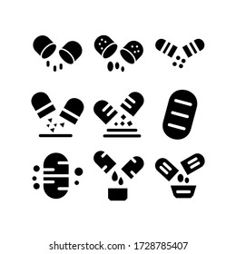 capsule icon or logo isolated sign symbol vector illustration - Collection of high quality black style vector icons
