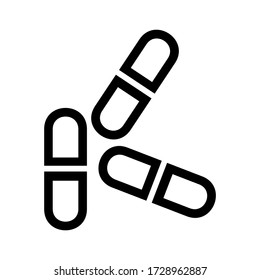 capsule icon or logo isolated sign symbol vector illustration - high quality black style vector icons

