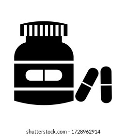 capsule icon or logo isolated sign symbol vector illustration - high quality black style vector icons

