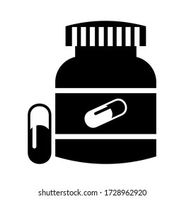 capsule icon or logo isolated sign symbol vector illustration - high quality black style vector icons
