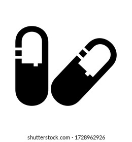 capsule icon or logo isolated sign symbol vector illustration - high quality black style vector icons
