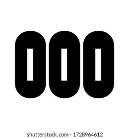 icono de la cápsula o logotipo símbolo de signo aislado ilustración vectorial - iconos vectoriales de estilo negro de alta calidad
