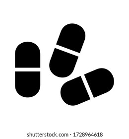 capsule icon or logo isolated sign symbol vector illustration - high quality black style vector icons
