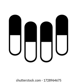 Kapselsymbol oder Logo isolierte Symbol-Vektor-Illustration - qualitativ hochwertige Vektor-Symbole mit schwarzem Stil
