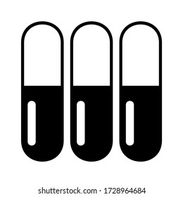 icono de la cápsula o logotipo símbolo de signo aislado ilustración vectorial - iconos vectoriales de estilo negro de alta calidad
