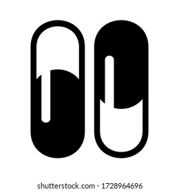 capsule icon or logo isolated sign symbol vector illustration - high quality black style vector icons
