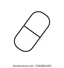 Capsule icon logo sign set vector outline