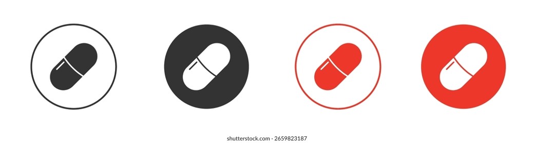 Capsule icon for logo, vector sign symbol for design