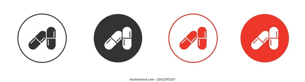 Capsule icon for logo, vector sign symbol for design