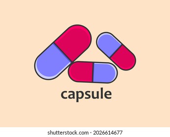 capsule icon. logos. vector. illustration