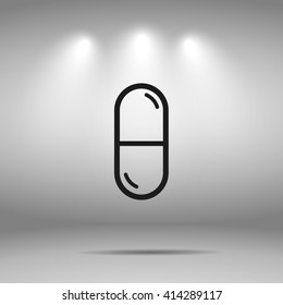 capsule icon. medical sign
