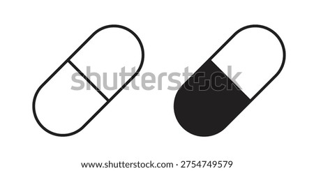 Capsule icon. Perfect for app and web interfaces, marketing, etc.
