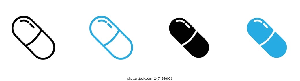 Capsule Icon Perfect for Medical and Pharmaceutical Themes