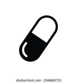 Icono de la cápsula. Vector de signo de Píldora
