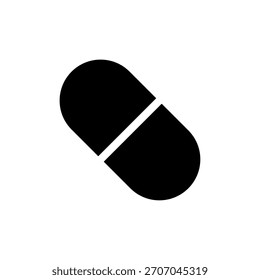 capsule icon simple design glyph 