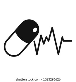 Capsule icon. Simple illustration of capsule vector icon for web
