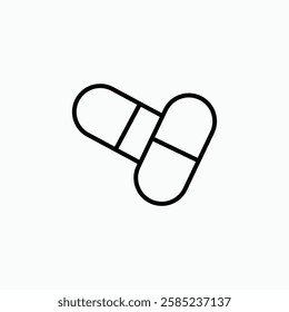 Capsule icon. simple vector icon