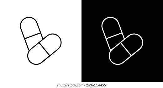 Capsule icon symbol concept for graphic design, Website, UI. EPS