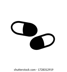 Capsule icon symbols flat design. Healthcare and Medical concept