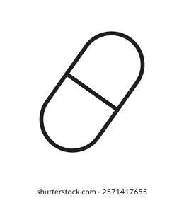 Capsule icon Thin line vector