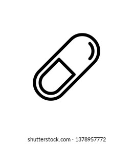 Capsule icon vector